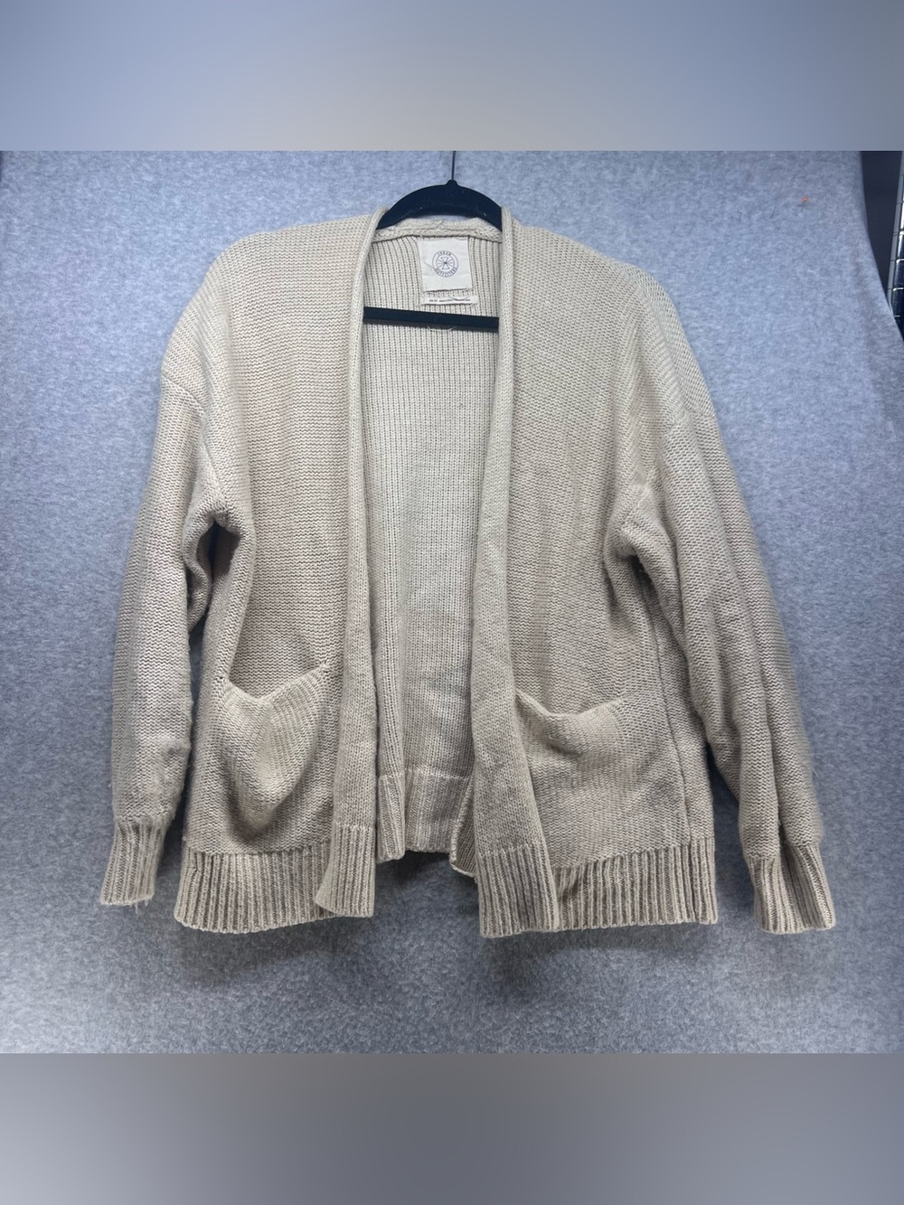 Urban Outfitters Taupe Open-Front Knit Cardigan
